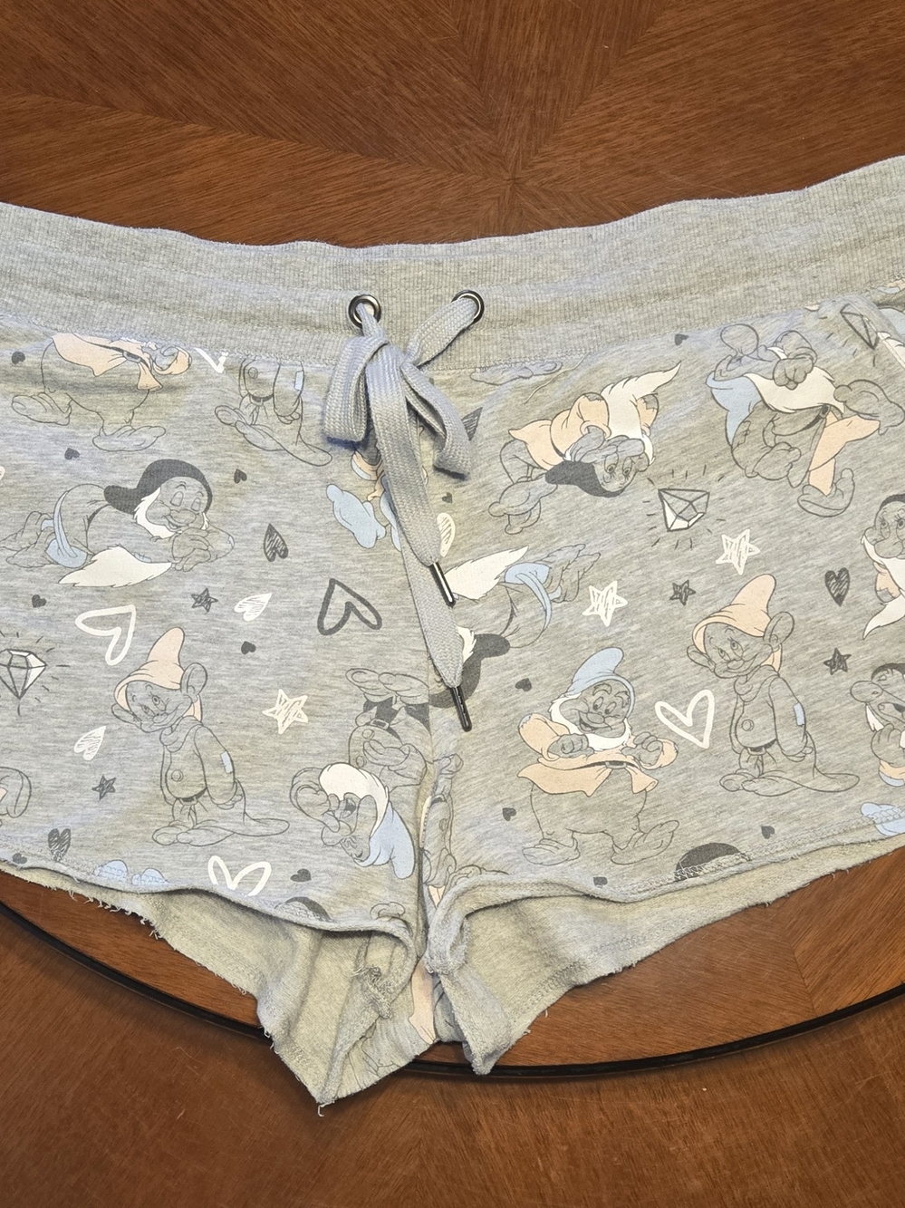 Disney Light Gray Women’s Lounge Shorts with Pastel Accent Print